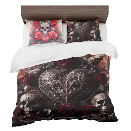 Gothic heart StrykeMedia bedding set