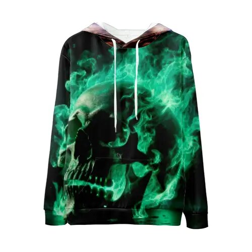 Green Smoke Skull Hoodie
