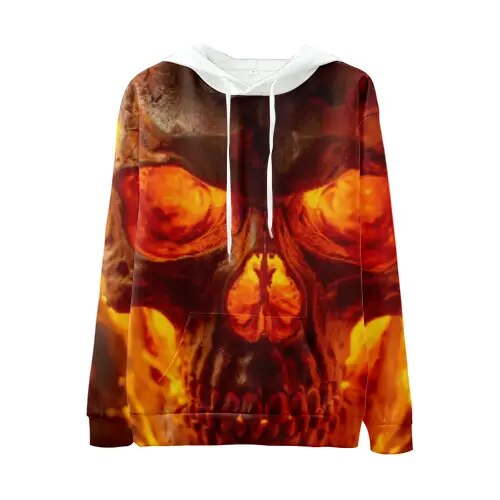 Orange Skull Hoodie