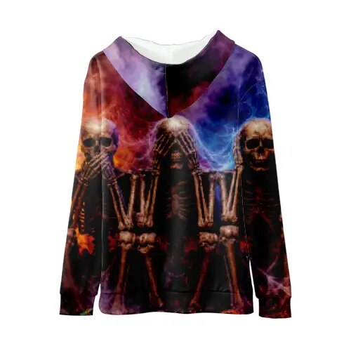 Three Skeletons Hoodie — Back